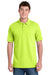 Port & Company KP55/KP55T Mens Core Stain Resistant Short Sleeve Polo Shirt Safety Green Model Front