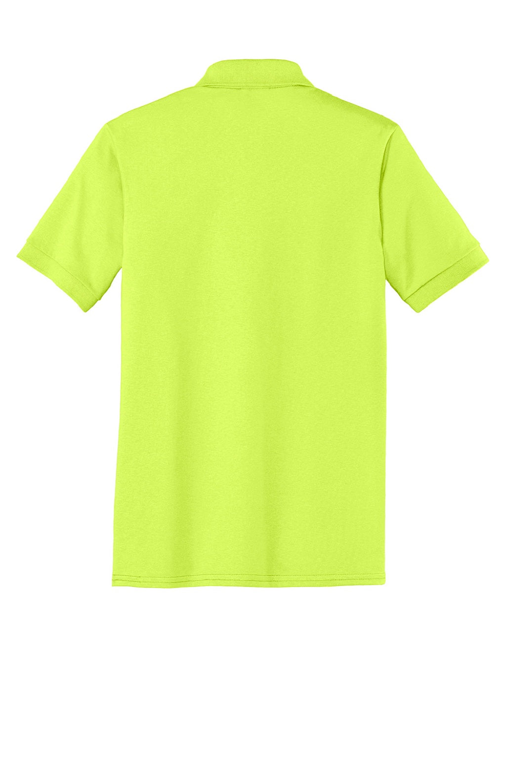 Port & Company KP55/KP55T Mens Core Stain Resistant Short Sleeve Polo Shirt Safety Green Flat Back