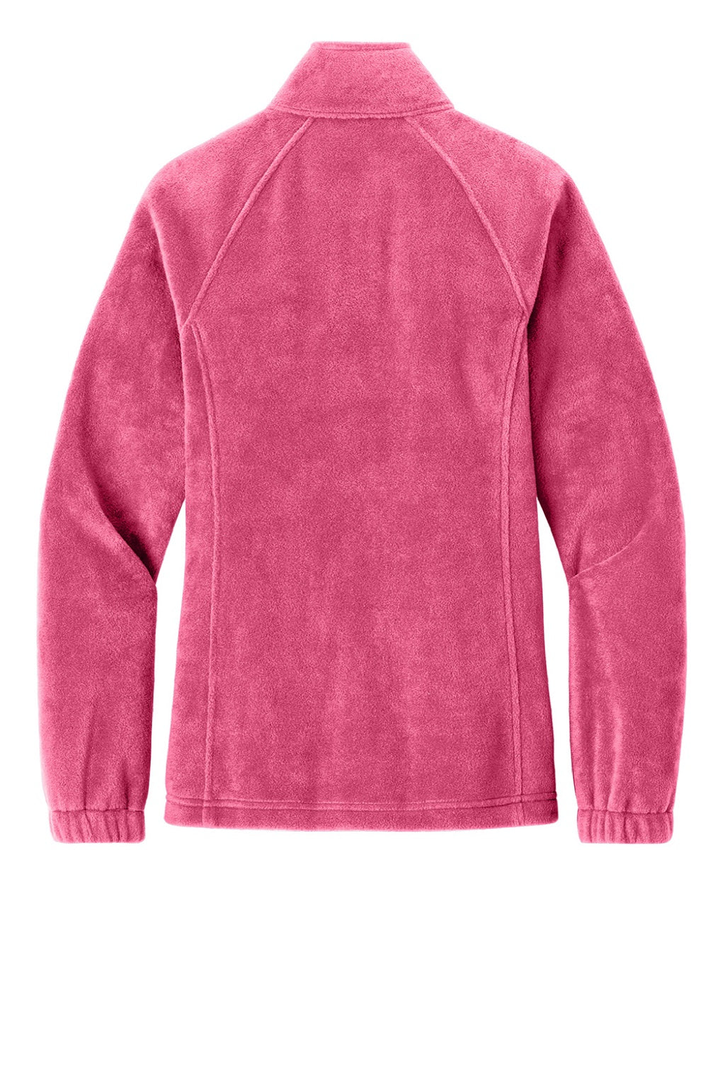 Port Authority L190 Womens Plush Fleece Full Zip Jacket Awareness Pink Flat Back