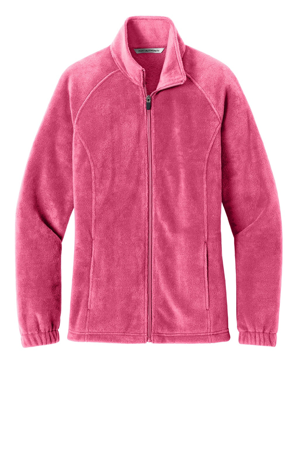 Port Authority L190 Womens Plush Fleece Full Zip Jacket Awareness Pink Flat Front