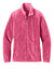 Port Authority L190 Womens Plush Fleece Full Zip Jacket Awareness Pink Flat Front