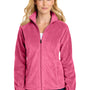 Port Authority Womens Plush Fleece Full Zip Jacket - Awareness Pink - NEW