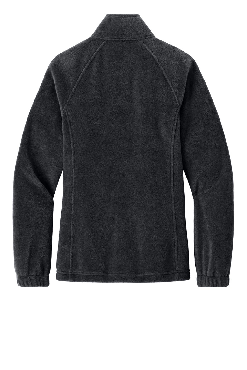 Port Authority L190 Womens Plush Fleece Full Zip Jacket Black Flat Back