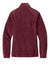 Port Authority L190 Womens Plush Fleece Full Zip Jacket Burgundy Flat Back