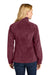 Port Authority L190 Womens Plush Fleece Full Zip Jacket Burgundy Model Back