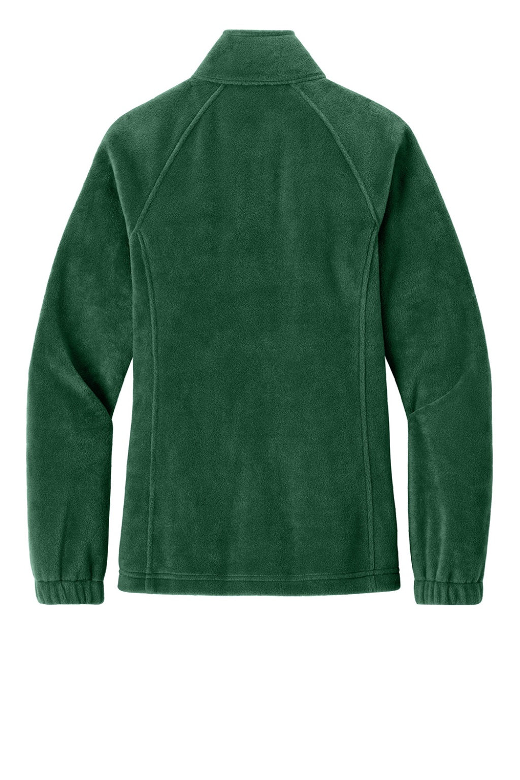 Port Authority L190 Womens Plush Fleece Full Zip Jacket Dark Green Flat Back