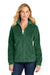 Port Authority L190 Womens Plush Fleece Full Zip Jacket Dark Green Model Front
