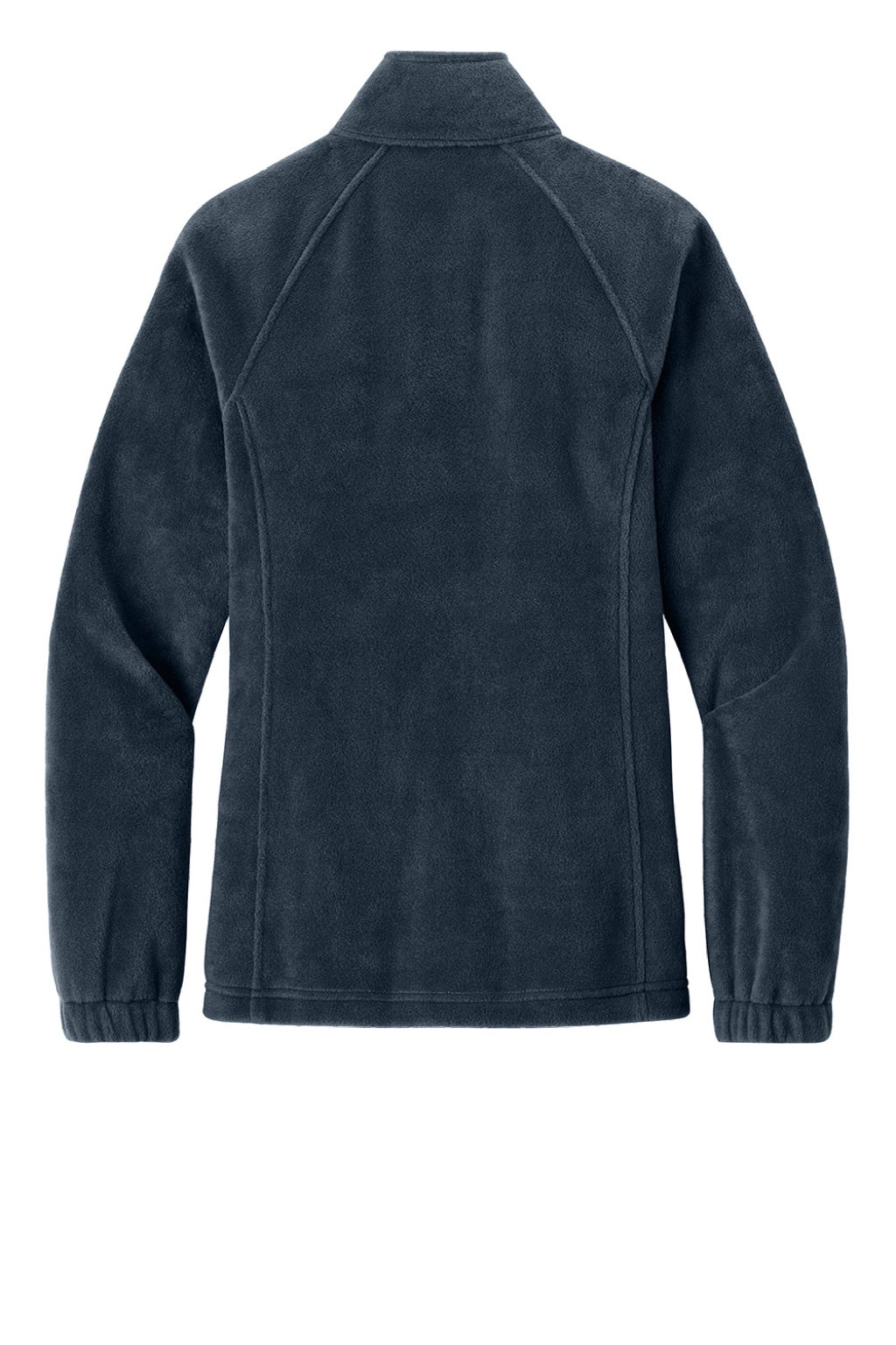 Port Authority L190 Womens Plush Fleece Full Zip Jacket Night Navy Blue Flat Back