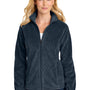 Port Authority Womens Plush Fleece Full Zip Jacket - Night Navy Blue - NEW