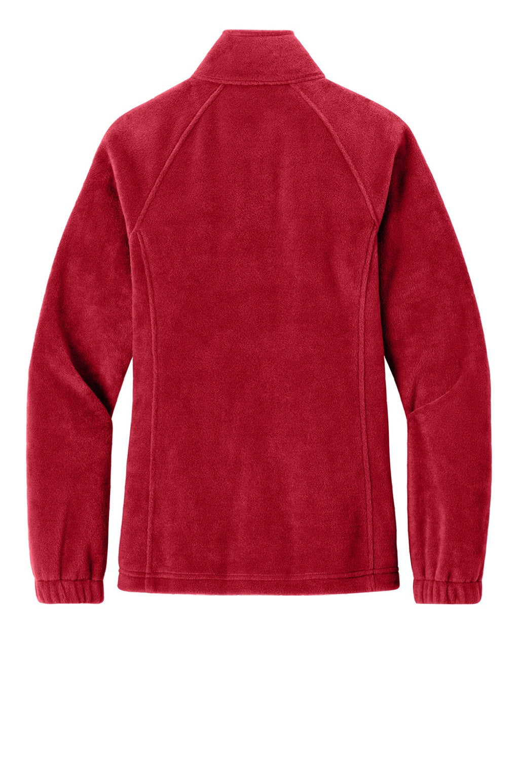 Port Authority L190 Womens Plush Fleece Full Zip Jacket Rich Red Flat Back