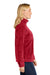 Port Authority L190 Womens Plush Fleece Full Zip Jacket Rich Red Model Side