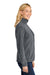 Port Authority L190 Womens Plush Fleece Full Zip Jacket Heather Storm Grey Model Side