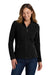 Port Authority L217 Womens Full Zip Fleece Jacket Black Model Front