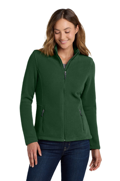 Port Authority L217 Womens Full Zip Fleece Jacket Forest Green Model Front