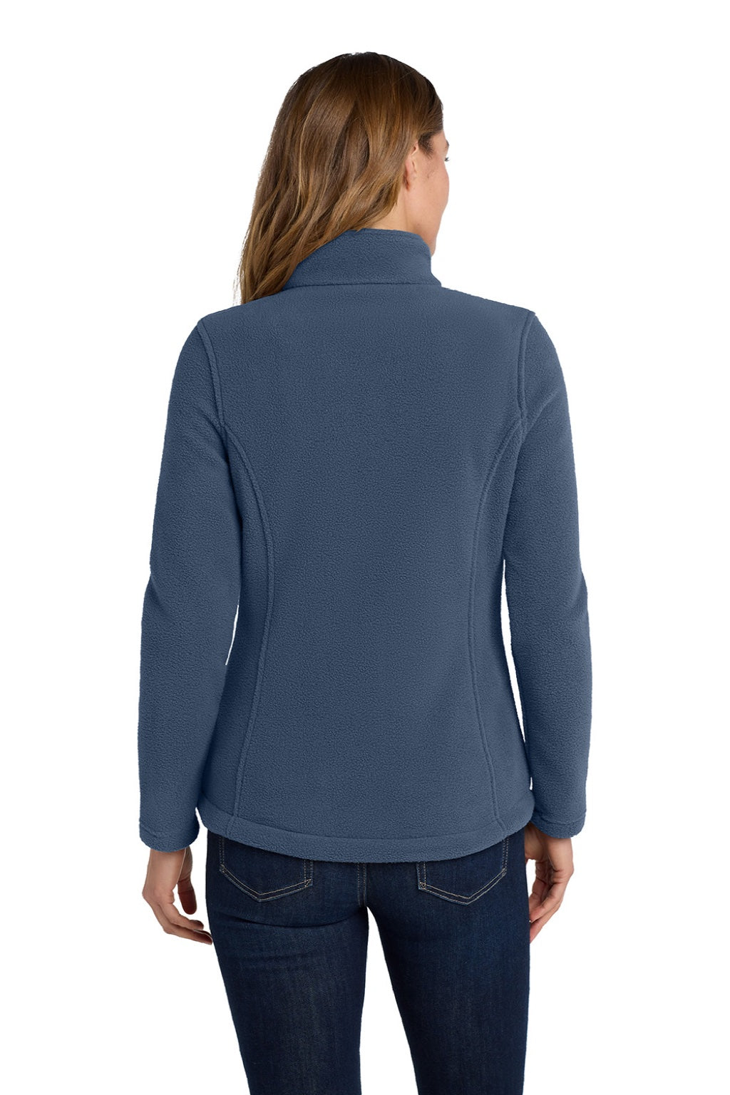 Port Authority L217 Womens Full Zip Fleece Jacket Insignia Blue Model Back