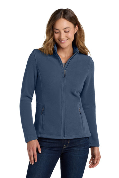 Port Authority L217 Womens Full Zip Fleece Jacket Insignia Blue Model Front