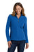 Port Authority L217 Womens Full Zip Fleece Jacket True Royal Blue Model Front