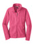 Port Authority L217 Womens Full Zip Fleece Jacket Blossom Pink Flat Front