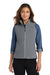 Port Authority L226 Womens Pill Resistant Microfleece Full Zip Vest Pearl Grey Model Front