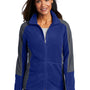 Port Authority Womens Full Zip Microfleece Jacket - Patriot Blue/Battleship Grey - Closeout