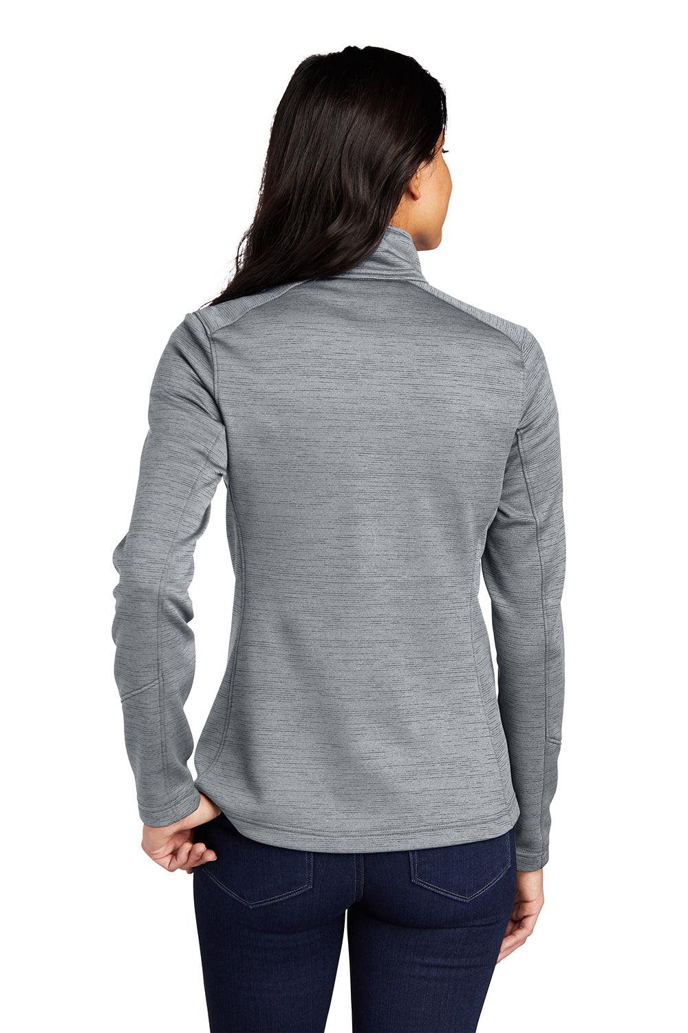 Port Authority L231 Womens Full Zip Fleece Jacket Grey Model Back