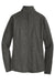 Port Authority L235 Womens Pill Resistant Heather Microfleece Full Zip Sweatshirt w/ Pockets Heather Charcoal Black Flat Back