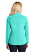 Port Authority L235 Womens Pill Resistant Heather Microfleece Full Zip Sweatshirt w/ Pockets Heather Aqua Green Model Back