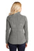 Port Authority L235 Womens Pill Resistant Heather Microfleece Full Zip Sweatshirt w/ Pockets Heather Pearl Grey Model Back