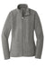 Port Authority L235 Womens Pill Resistant Heather Microfleece Full Zip Sweatshirt w/ Pockets Heather Pearl Grey Flat Front