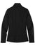 Port Authority L239 Womens Grid Fleece Full Zip Jacket Deep Black Flat Back