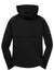 Sport-Tek L248 Womens Tech Moisture Wicking Fleece Full Zip Hooded Sweatshirt Hoodie w/ Pockets Black Flat Back