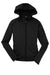 Sport-Tek L248 Womens Tech Moisture Wicking Fleece Full Zip Hooded Sweatshirt Hoodie w/ Pockets Black Flat Front
