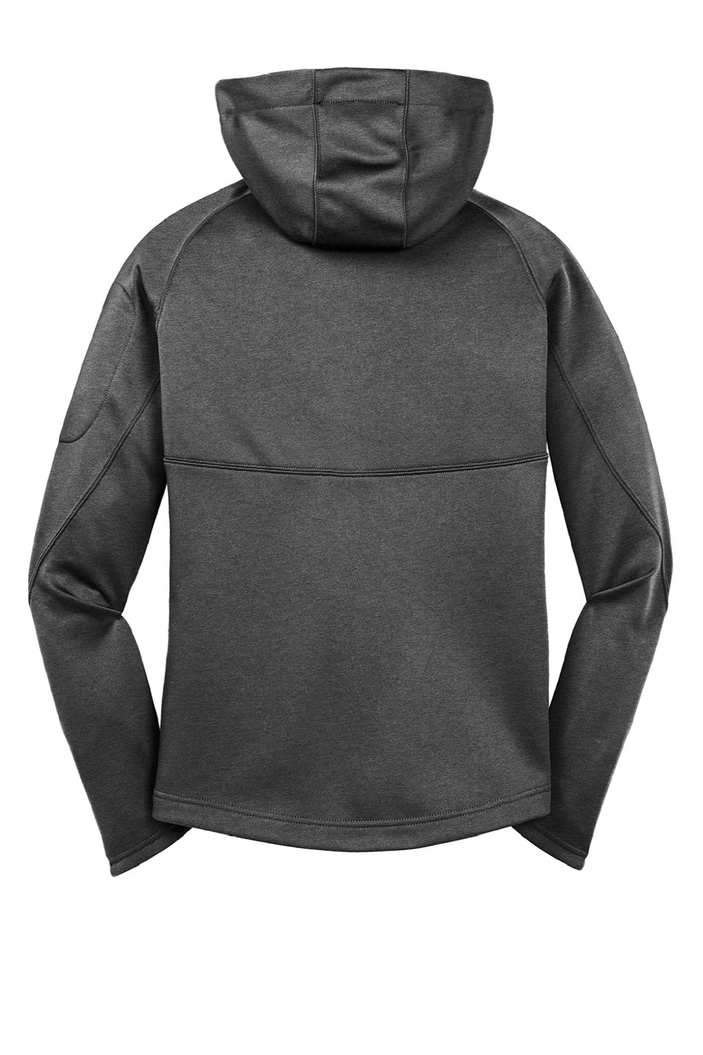 Sport-Tek L248 Womens Tech Moisture Wicking Fleece Full Zip Hooded Sweatshirt Hoodie w/ Pockets Heather Graphite Grey Flat Back