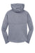 Sport-Tek L248 Womens Tech Moisture Wicking Fleece Full Zip Hooded Sweatshirt Hoodie w/ Pockets Heather Grey Flat Back