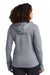 Sport-Tek L248 Womens Tech Moisture Wicking Fleece Full Zip Hooded Sweatshirt Hoodie w/ Pockets Heather Grey Model Back