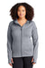 Sport-Tek L248 Womens Tech Moisture Wicking Fleece Full Zip Hooded Sweatshirt Hoodie w/ Pockets Heather Grey Model Front
