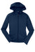 Sport-Tek L248 Womens Tech Moisture Wicking Fleece Full Zip Hooded Sweatshirt Hoodie w/ Pockets True Navy Blue Flat Front