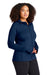 Sport-Tek L248 Womens Tech Moisture Wicking Fleece Full Zip Hooded Sweatshirt Hoodie w/ Pockets True Navy Blue Model 3q