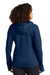 Sport-Tek L248 Womens Tech Moisture Wicking Fleece Full Zip Hooded Sweatshirt Hoodie w/ Pockets True Navy Blue Model Back