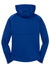 Sport-Tek L248 Womens Tech Moisture Wicking Fleece Full Zip Hooded Sweatshirt Hoodie w/ Pockets True Royal Blue Flat Back
