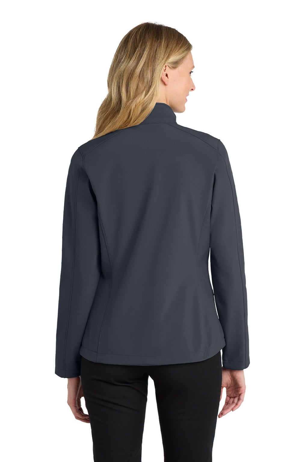Port Authority L317 Womens Core Wind & Water Resistant Full Zip Jacket Battleship Grey Model Back