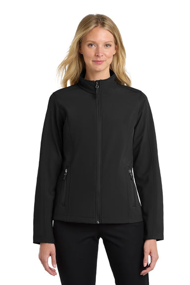 Port Authority L317 Womens Core Wind & Water Resistant Full Zip Jacket Black Model Front