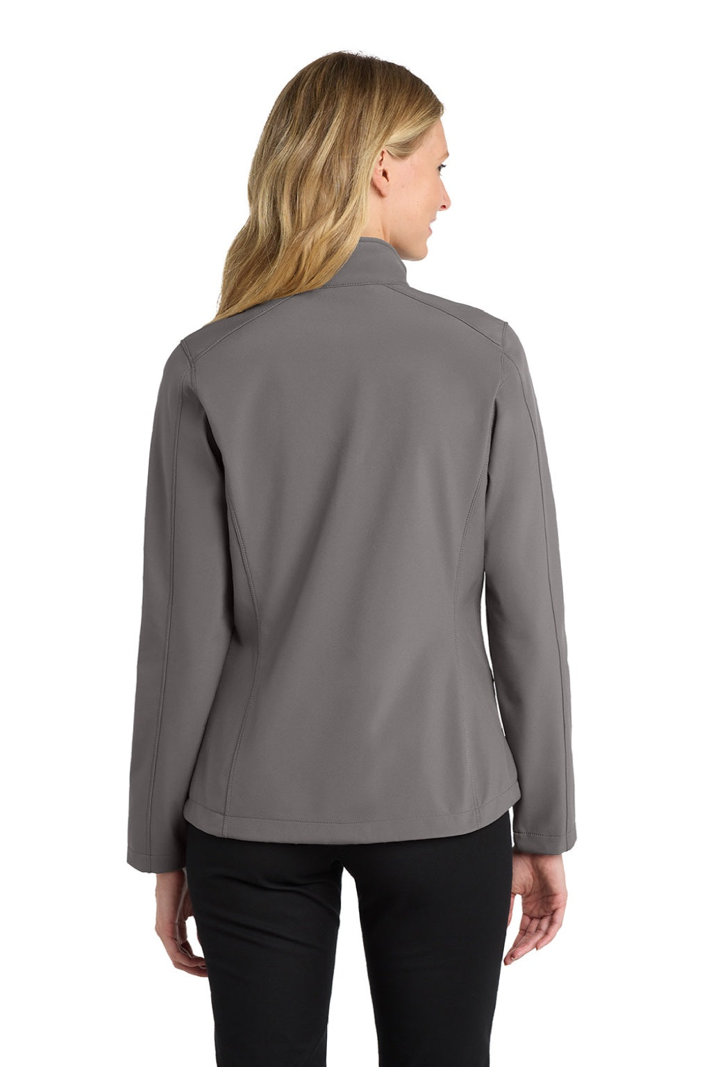 Port Authority L317 Womens Core Wind & Water Resistant Full Zip Jacket Deep Smoke Grey Model Back