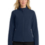 Port Authority Womens Core Wind & Water Resistant Full Zip Jacket - Dress Navy Blue