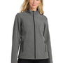 Port Authority Womens Core Wind & Water Resistant Full Zip Jacket - Heather Pearl Grey