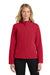 Port Authority L317 Womens Core Wind & Water Resistant Full Zip Jacket Rich Red Model Front
