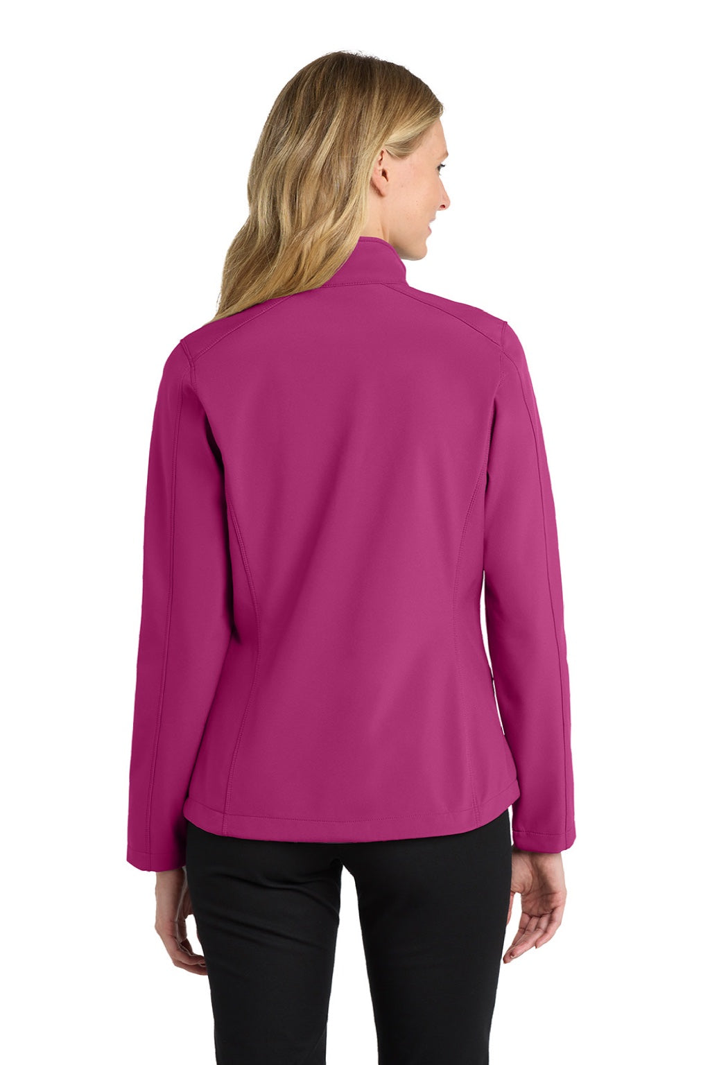 Port Authority L317 Womens Core Wind & Water Resistant Full Zip Jacket Very Berry Model Back