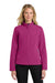 Port Authority L317 Womens Core Wind & Water Resistant Full Zip Jacket Very Berry Model Front