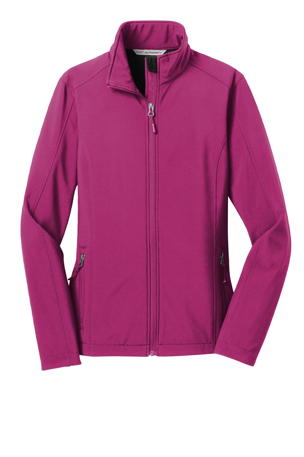 Port Authority L317 Womens Core Wind & Water Resistant Full Zip Jacket Very Berry Flat Front