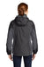Port Authority L321 Womens 3-in-1 Wind & Water Resistant Full Zip Hooded Jacket Black/Magnet Grey/Signal Red Model Back